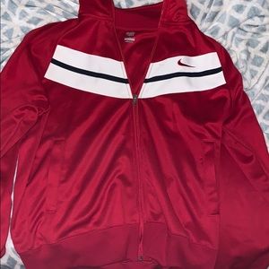 Red white and blue Nike zip up